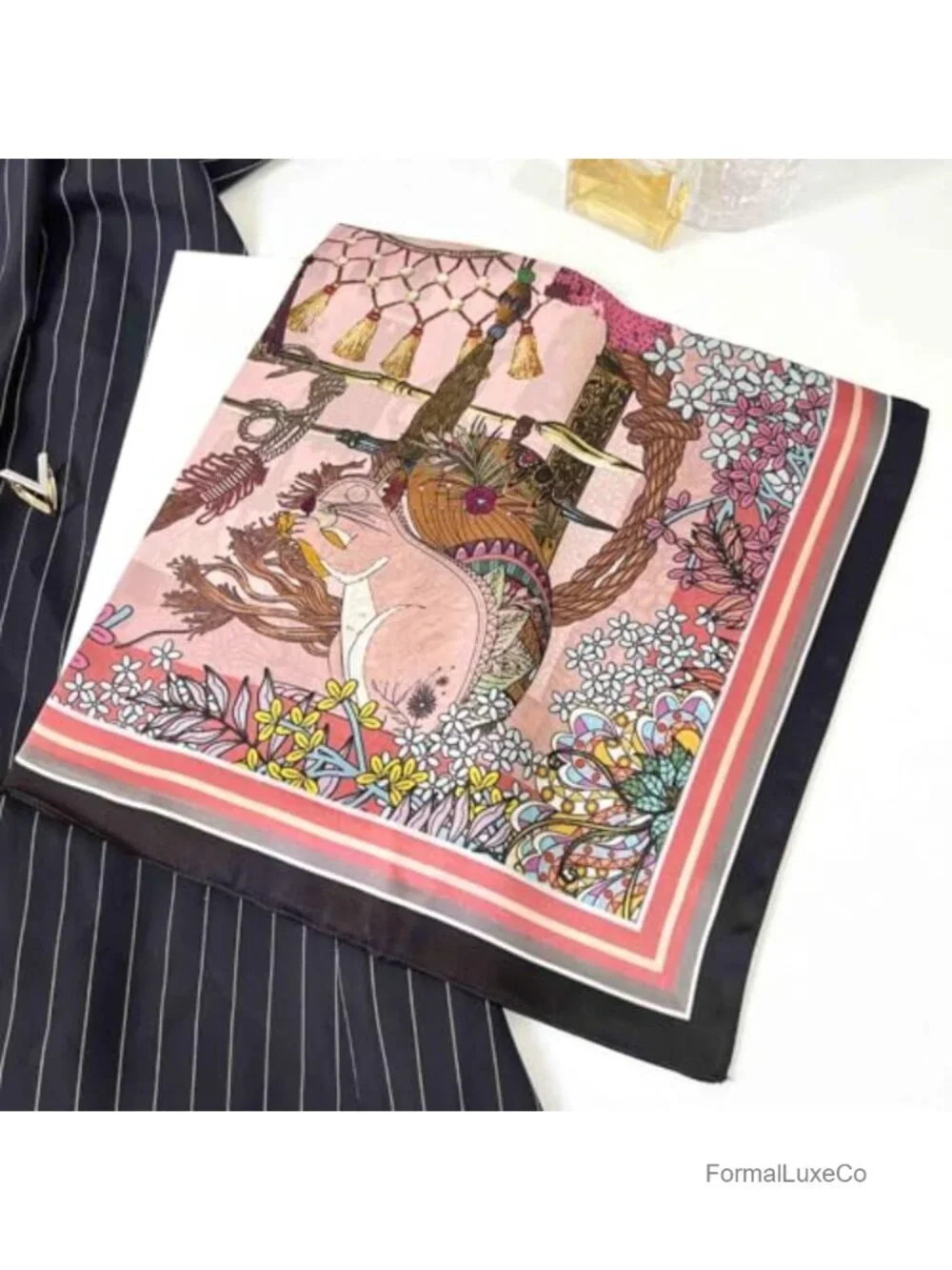 100% Pure Mulberry Silk Square Scarf 26x26 Neckerchief Hair Scarf Gift Packed